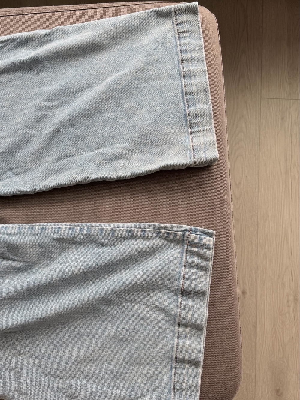 American Eagle Outfitters Light Blue Wide-Leg Cargo Jeans as is - Picture 7 of 9